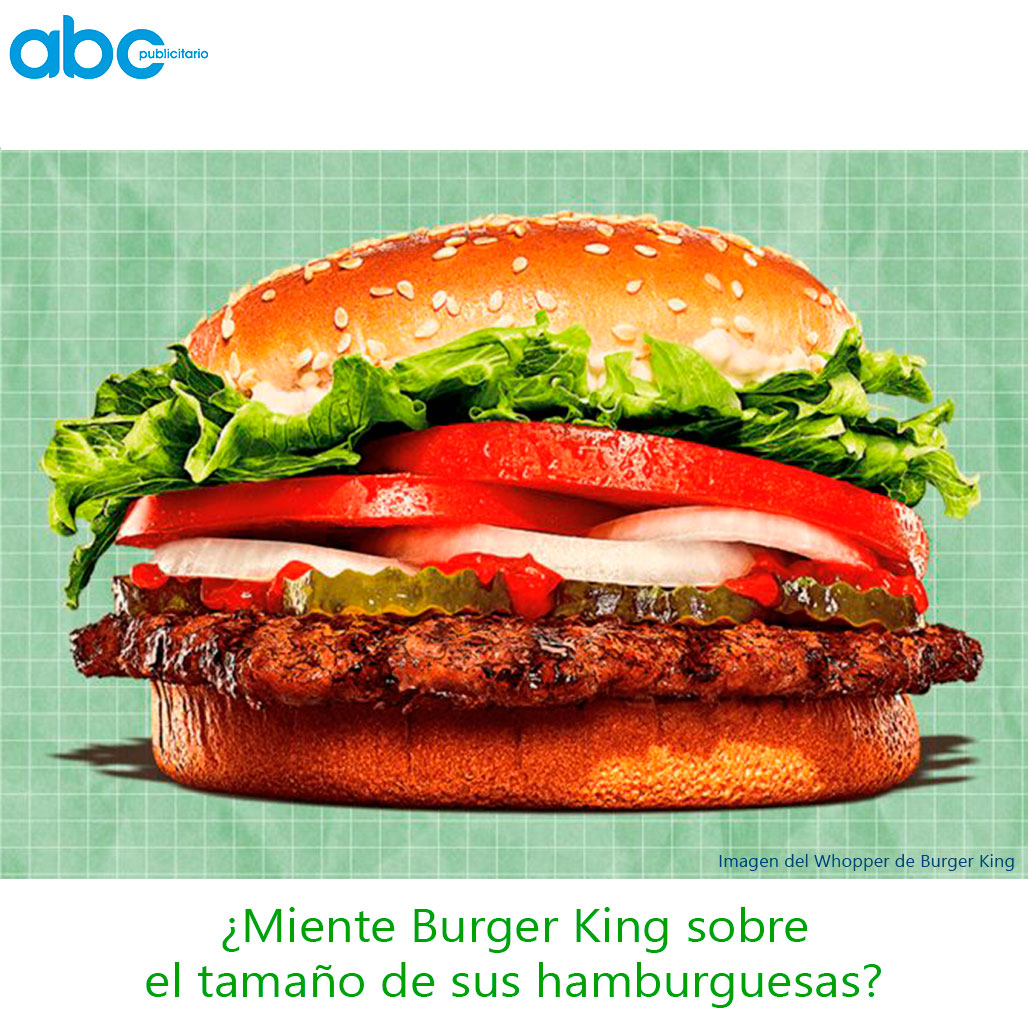 abcpublicitario's tweet photo. En EE.UU. cuatro consumidores demandaron a Burger King por hacer que su Whopper luzca un 35% más grande en los anuncios que en la vida real. Lo de embellecer los alimentos en los anuncios es hasta cierto punto normal, pero no deja de ser una forma de engañar al consumidor. https://t.co/VVtuQQbvxW