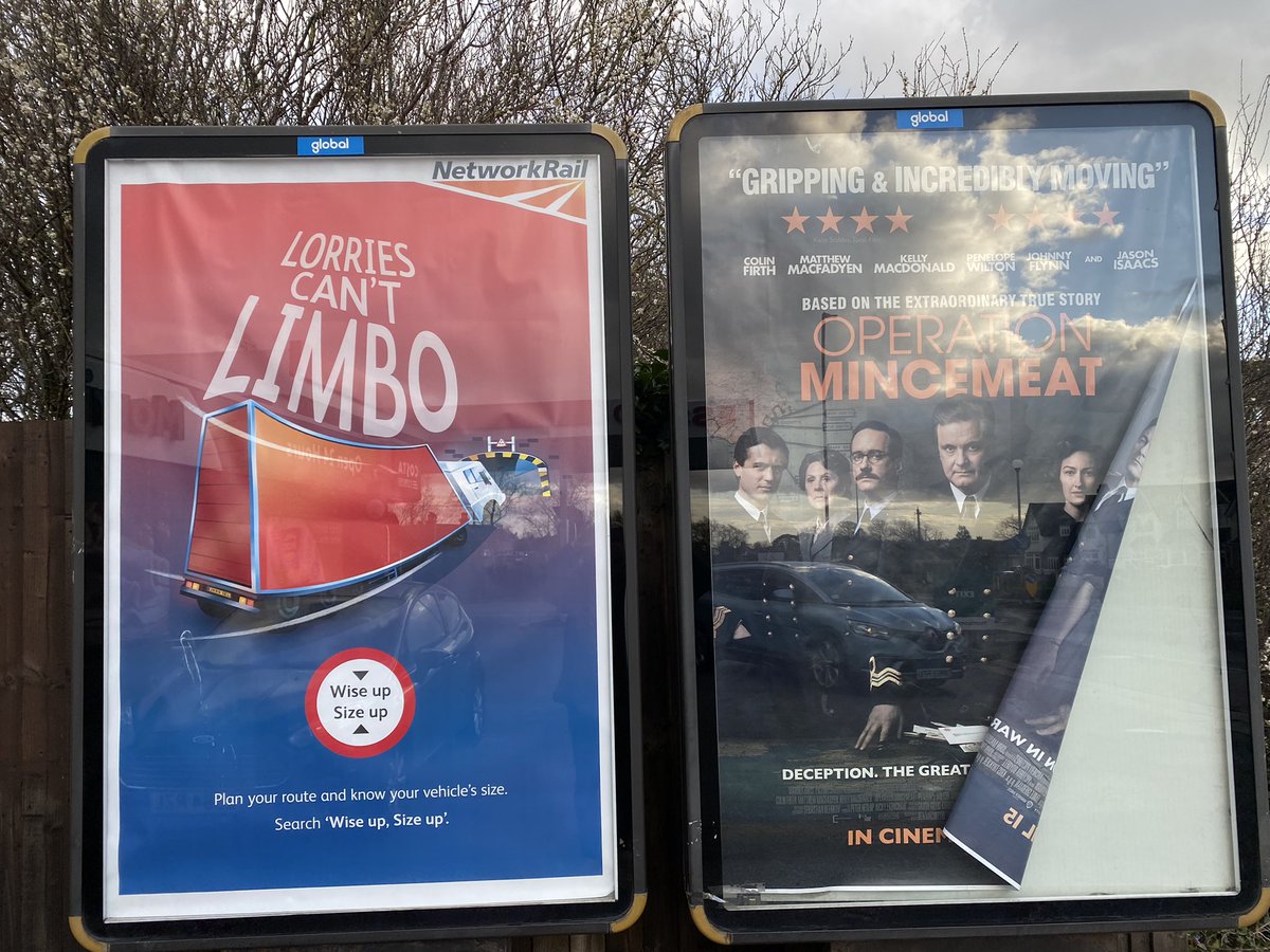 It comes to something when the tagline from a Network Rail information campaign is a better movie title than one from an actual film. #OperationMincemeat <a href="/networkrail/">Network Rail</a>