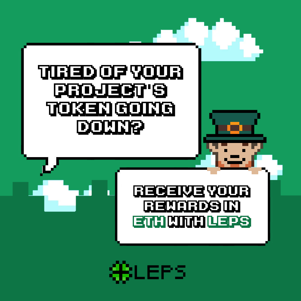 Join LEPS now to discover a new way to receive ETH as reward! 

🍀

#NFTs #NFTsCommunity