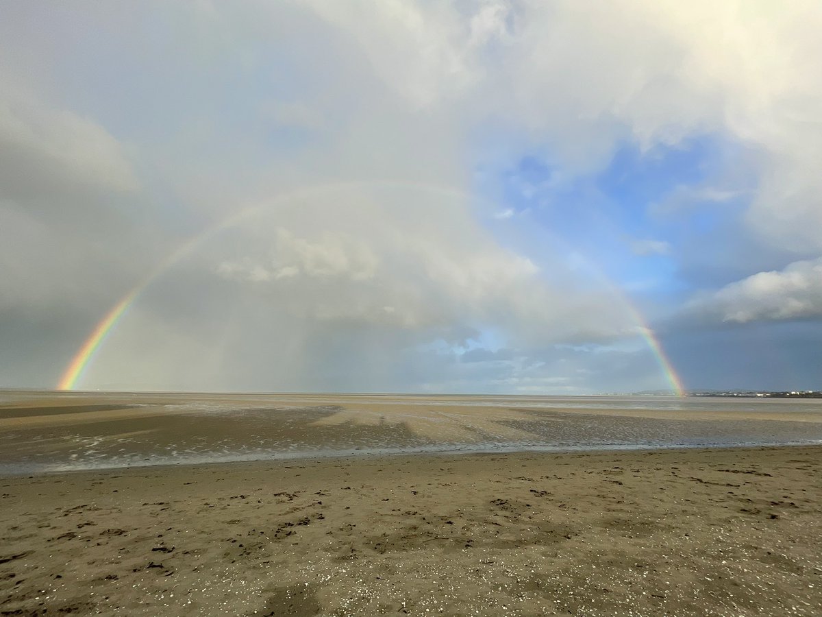 Somewhere over the 🌈…#walking #wellbeing #Sandymountbeach
