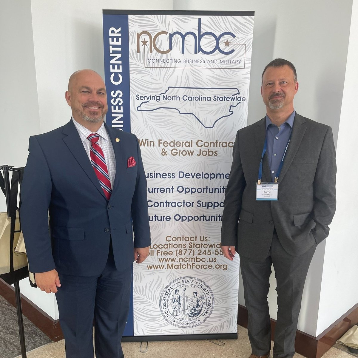 TranSystems's tweet photo. Kevin Chafin of our Charleston office and Darryl Moser of our Oakland office represented #TranSystems at the North Carolina Military Business Center Southeast Region Federal Construction Summit today in Wilmington, NC! 

#Federal #FederalSummit #Construction #Infrastructure https://t.co/TCEwnLpbwB