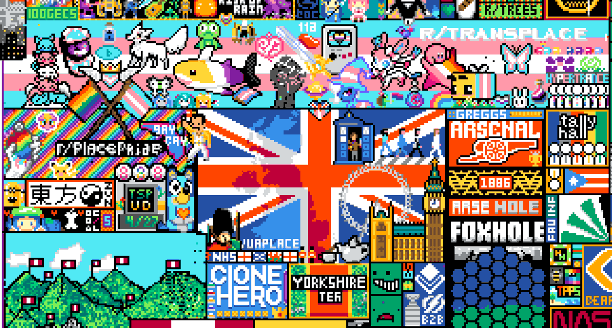 wwei11's tweet photo. r/Place made me forget about everything else. It was the most “social” social media has ever felt to me. Shoutout to my r/UKPlace community. I'm so proud of us ✊ https://t.co/8oo7NdWVXY