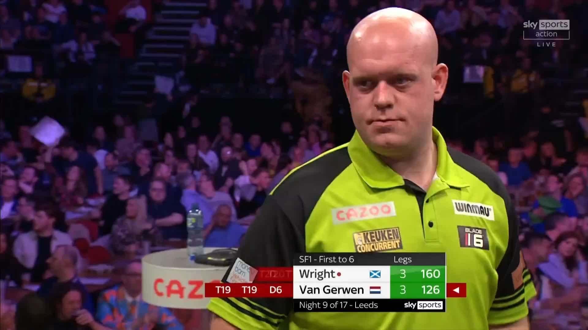 PDC Darts on Twitter: "𝗠𝘃𝗚 𝗦𝗧𝗥𝗜𝗞𝗘𝗦 𝗙𝗜𝗥𝗦𝗧! Michael van Gerwen chasing