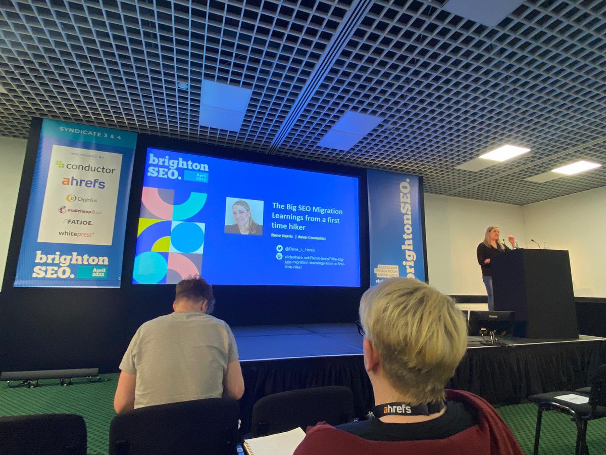 Rene_L_Harris's tweet photo. I did it! 🙌🏽 so proud of myself for my first in person talk @brightonseo #seo #nerves #bigmigration https://t.co/ZUWCKnBnDF
