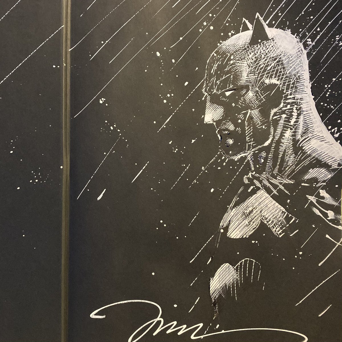 JimLee's tweet photo. Dark night with rain. #gothamcityweatherforecast https://t.co/AAkyLOorKC