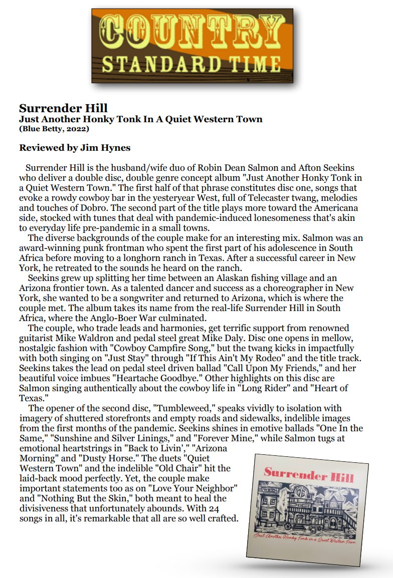 7_Continent_'s tweet photo. New review by Country Standard Time
@Surrender_Hill #7ContintentPublishing #SurrenderHillMusic
Link in comments 👇 https://t.co/HtjA0xDMuS