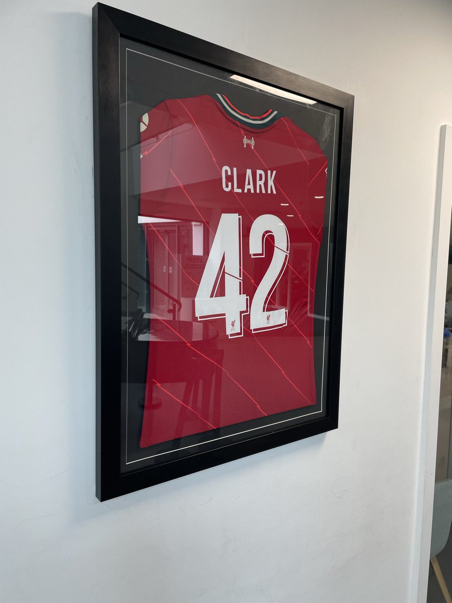 Great to have ex student Bobby Clark’s <a href="/LFC/">Liverpool FC</a> shirt on our wall of fame l! We wish him the best of luck for the future <a href="/PontHigh/">Ponteland High</a> <a href="/PeleTrust/">Pele Trust</a>