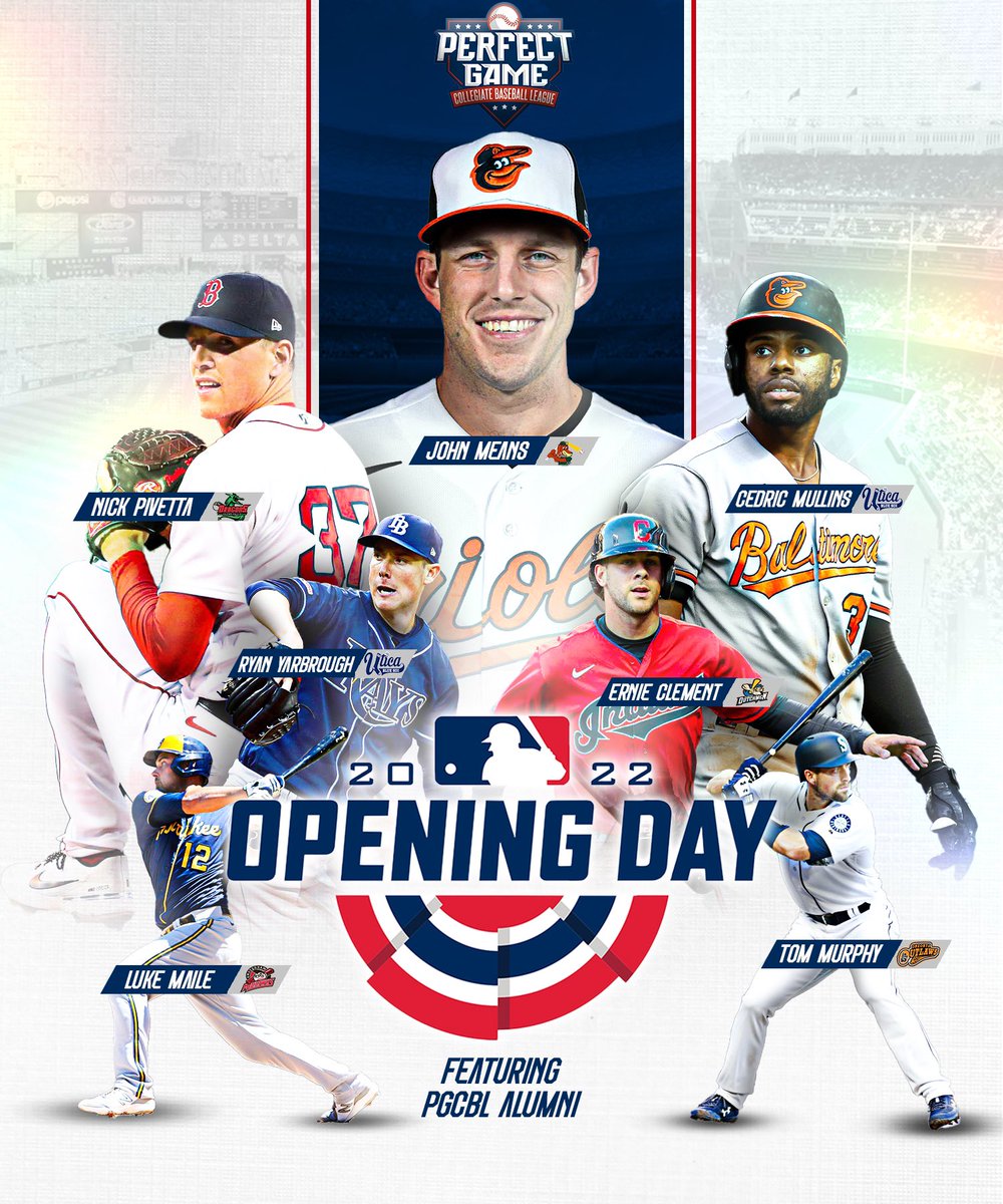 PGCBLbaseball's tweet photo. Happy Opening Day! Good luck to all those pictured and all the great PGCBL players now in the MLB!
#Openingday #PGCBLpros https://t.co/8Ug4kn5LS9