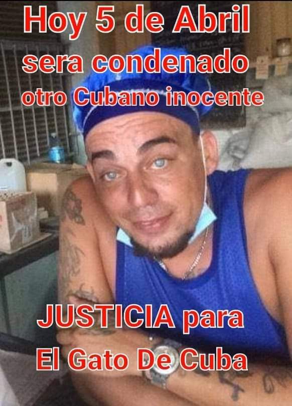 AnamelyRamos's tweet photo. El influencer El Gato de Cuba, Yoandi Montiel,fue sentenciado a dos años de prisión. Por hablar desde su cama!!! #SOSCuba 
Expulsen a Cuba de la comisión de ddhh de la ONU también. Es un estado criminal. #LibertadParaLosPresosPolíticos @CIDH @JosepBorrellF @charanzova @mbachelet https://t.co/P94i0XVaYh