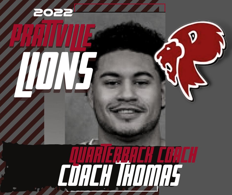 LION NATION, please welcome Coach Thomas back to the PRIDE! After playing for the LIONS he went on to play at Georgia Tech and then the New Orlean Saints and Pittsburgh Steelers.  He is bringing his experience of the game back to his home program! He will coach QB's!