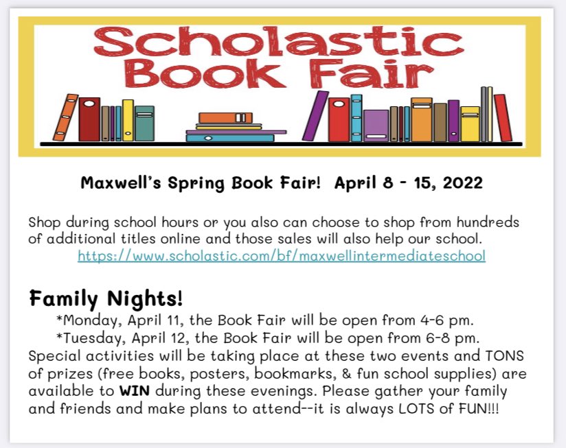 MIS Book Fair starts tomorrow!  #proud2MIS #GCSC