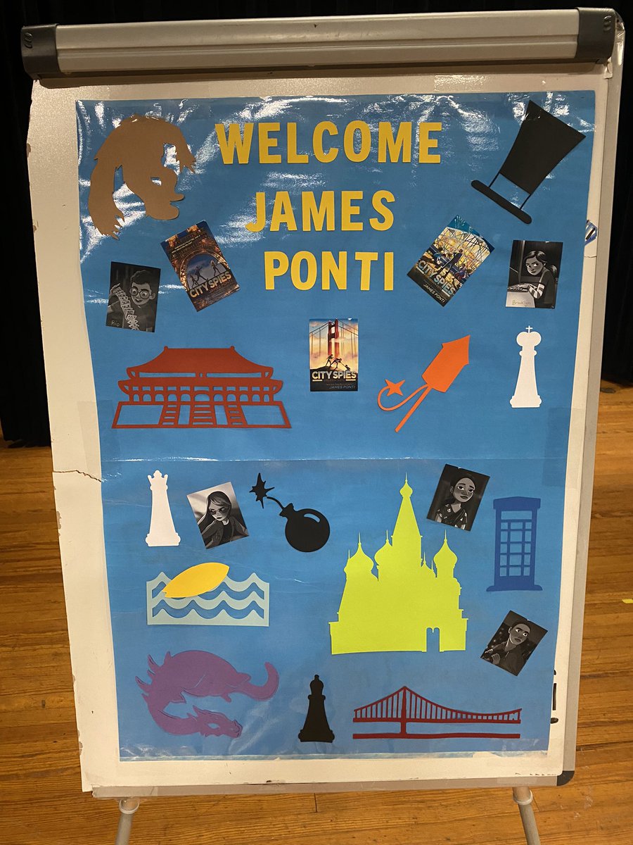 KMSSci's tweet photo. Thank you to @JamesPonti, author of the City Spies series for sharing his story and how to become a writer! Thanks to @kruegerlibrary and @neisdlibrary for helping to make this awesome experience happen! #thefalconway #neisd #krueger #ksat360 https://t.co/lg6Iv9bFqz