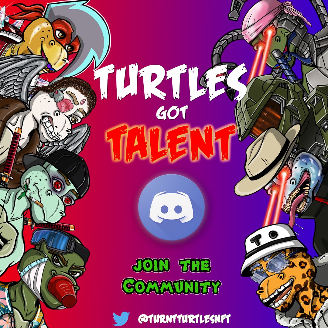 Are you an upcoming musician, artist or producer and want to get your music heard? 🔊

Turtles got Talent is here! 🔥
Drop your music in Discord: discord.gg/TQgYtTa6jd

Spreading positive vibes and shoutouts! 💯
#musicnft #musicnfts #nftmusicstream #nftmusicians #nftcommunity