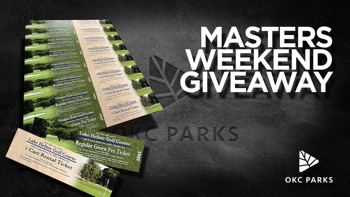 OKCGolf's tweet photo. #themasters weekend giveaway!

8 free rounds of golf + cart at OKC Golf courses.  Follow us, retweet and tag some friends to enter!
@LincolnGolfShop 
@HefnerGolfPro 
@EarlywineGolf 
@TrosperGolfClub 
@JamesStewartGC 
@okcparks https://t.co/YBE1benfKf