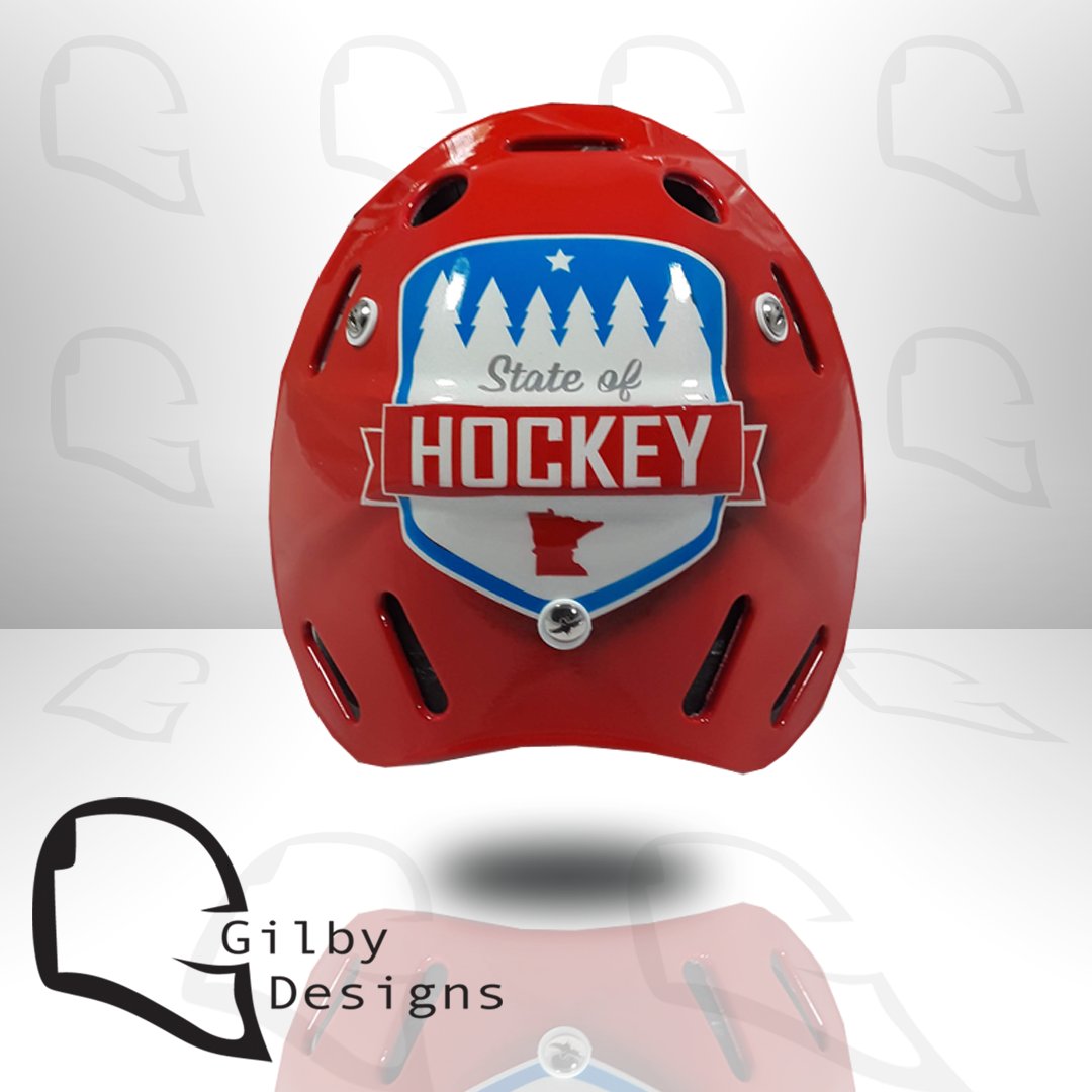 GilbyDesigns's tweet photo. New lid for @luvernehockey in southwestern Minnesota.
#goaliemask #goalie #gilbydesigns #loveyourlid #luverne #cardinals https://t.co/RVxjGaetbX