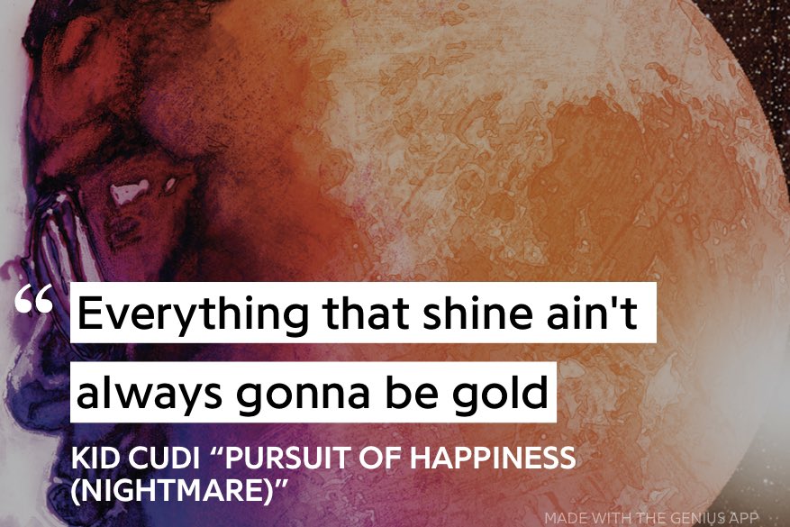 Humologist's tweet photo. Kid Cudi lyric of the day:
(Day 100) https://t.co/zmIESaYbNZ