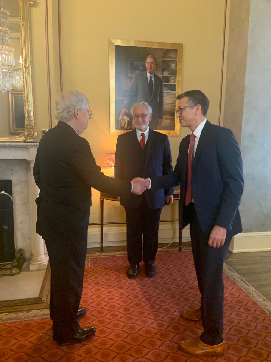 DrSamirVermani's tweet photo. Wow! Thank you @LeaderMcConnell for spending some time with us today. We appreciate your support of Kentucky’s patients and physicians. @AmCollegeGastro #ACGAdvocacyDay https://t.co/5IVfxRgEHs