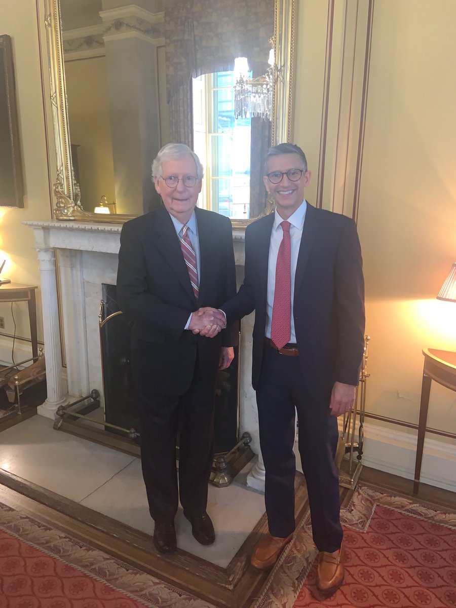 DrSamirVermani's tweet photo. Wow! Thank you @LeaderMcConnell for spending some time with us today. We appreciate your support of Kentucky’s patients and physicians. @AmCollegeGastro #ACGAdvocacyDay https://t.co/5IVfxRgEHs