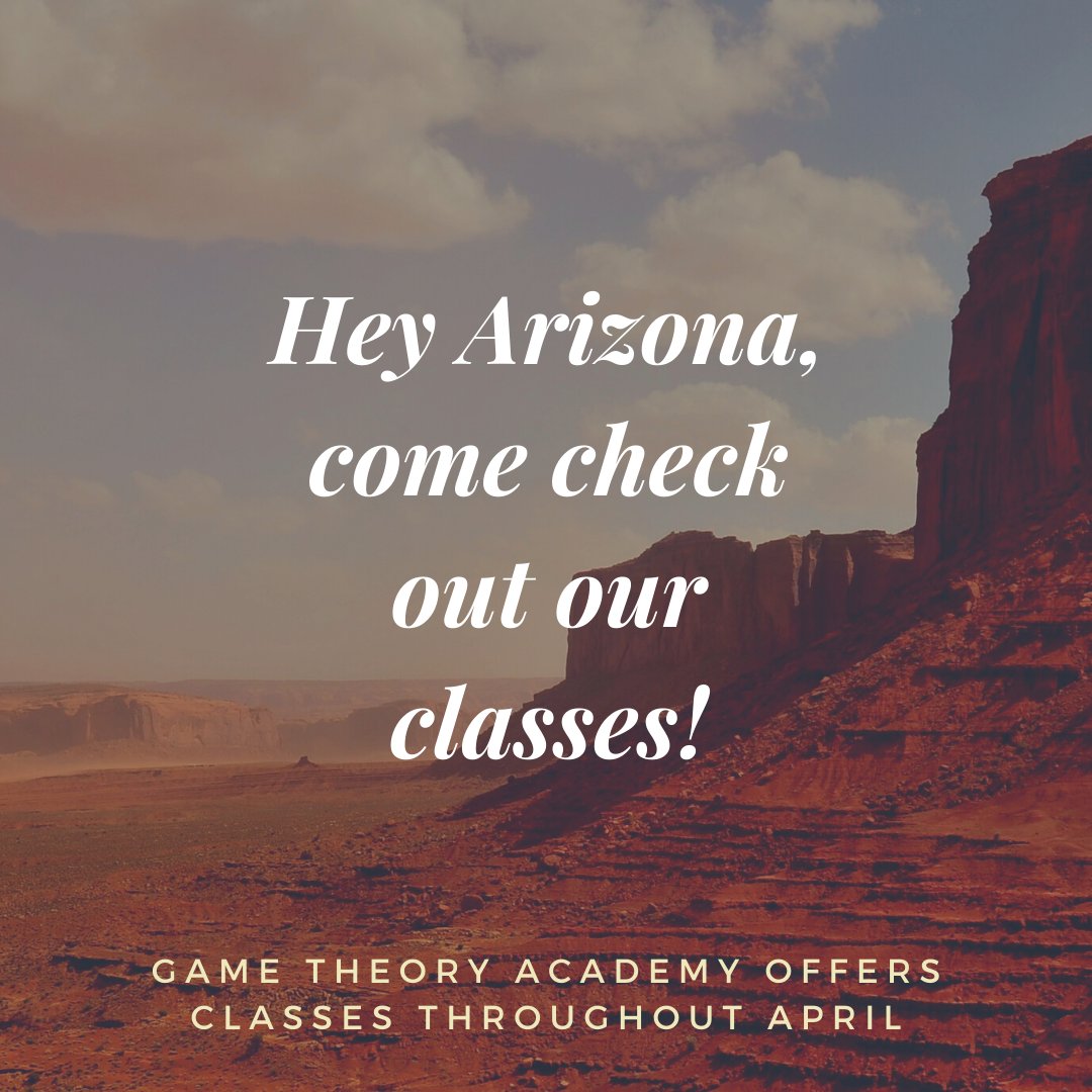 gametheoryacad's tweet photo. We are off to a great start, but would love to have students from Arizona! https://t.co/uVuSjq3lb6
