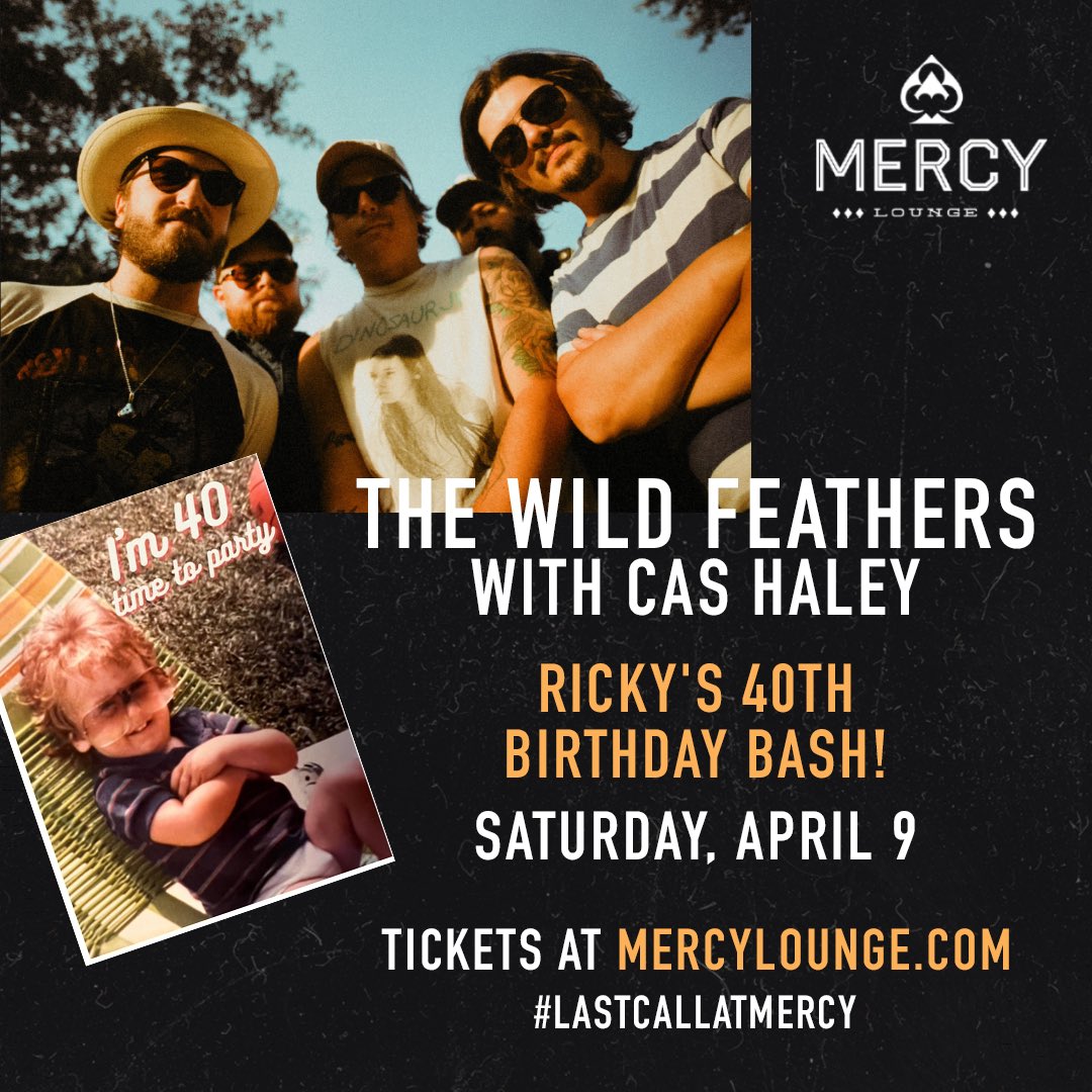 Nashville! This Saturday I will be joining @TheWildFeathers at @mercylounge. Grab your tickets now at cashaley.com