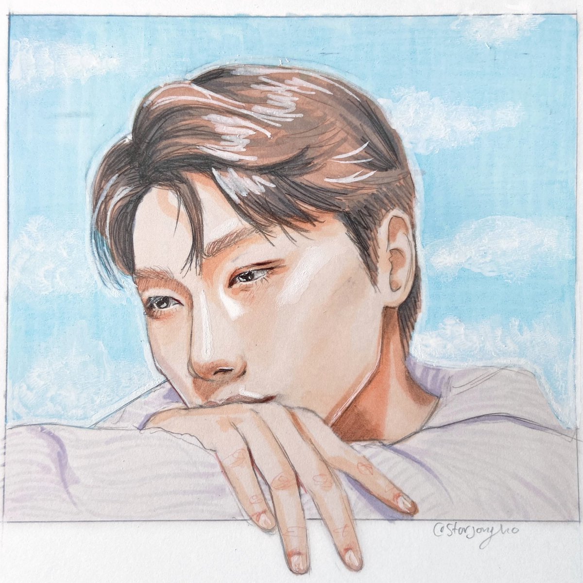 「as it was ☁️

#ATEEZfanart #ATEEZ #SAN #」|talr ☆のイラスト