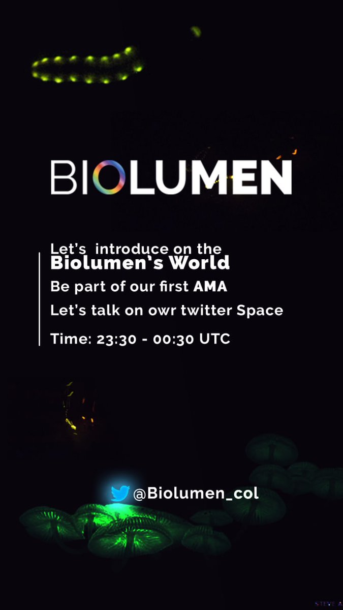 biolumen_col's tweet photo. Today it's a great day, today we have our first AMA, let's talk about Biolumen, how is the process going, what are our challenges and how can we continue building together.

We wait for you at 23:30 UTC https://t.co/bKZ7G40KrK