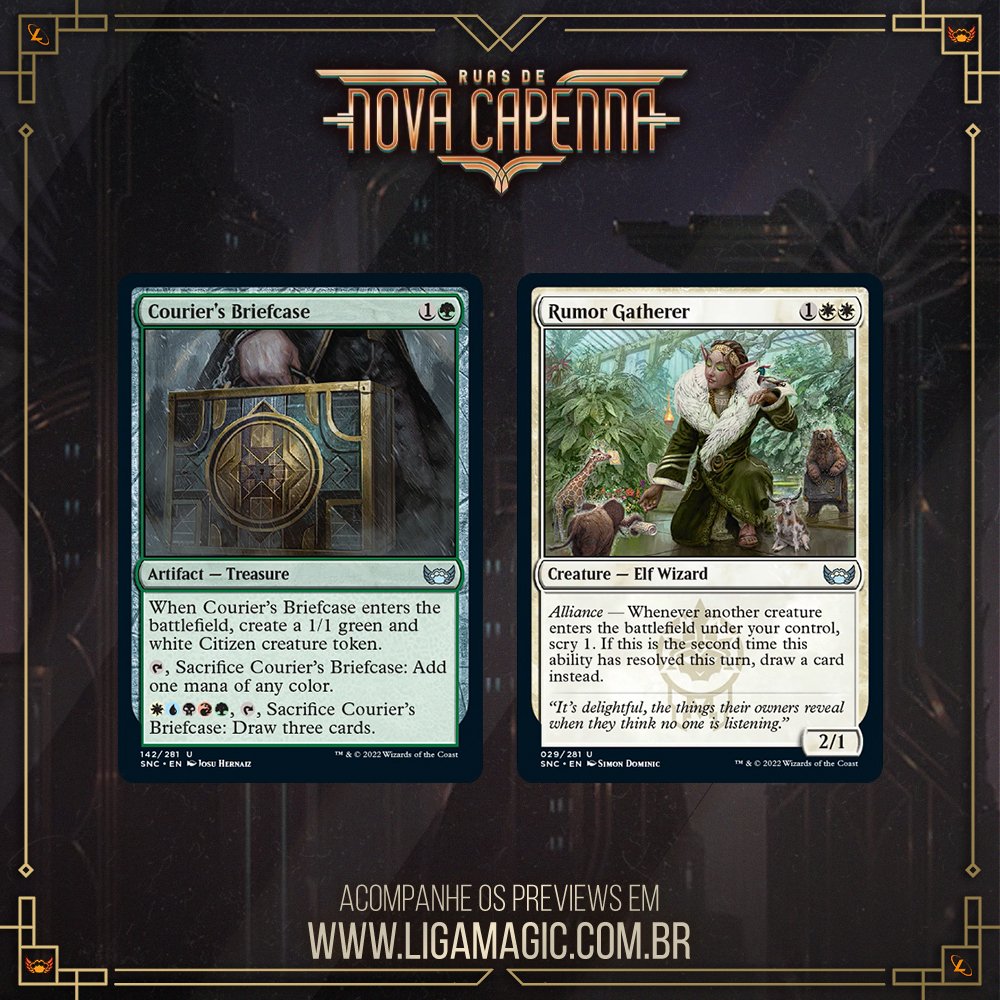 ligamagicbr's tweet photo. Mais algumas coisinhas interessantes pra finalizar o primeiro dia de previews de #MTGCapenna.
Esses veículos são bem interessantes, principalmente para abusar de criaturas com efeitos quando entram ou saem do campo de batalh!
#mtgpreview #mtgsnc #MTGArena https://t.co/GXrpJtWnak