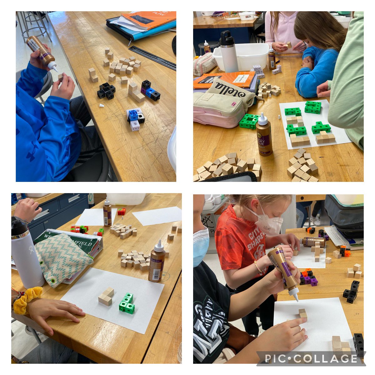 Bringing our designs to life. Turning our prototypes into our final versions of our puzzle cubes. #wbmssteam #pltw <a href="/PLTWorg/">Project Lead The Way</a> #design
