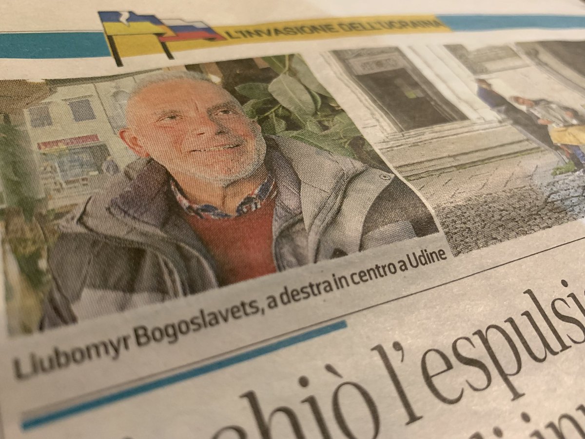 Ormai un vero personaggio per la città di Udine, Liubomyr Bogoslavets! 
L’intervista sul <a href="/messveneto/">messaggeroveneto</a> 🇺🇦 ￼🕊🪗