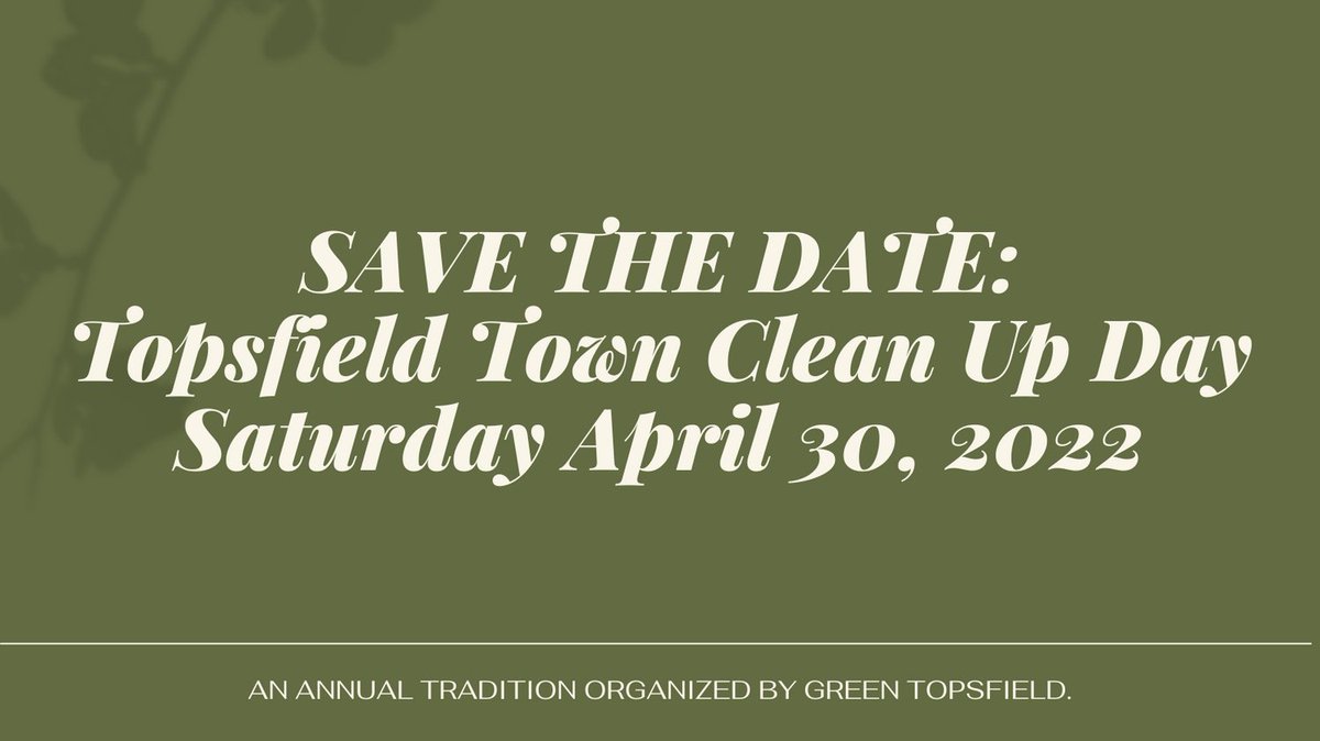 For more information and to sign up for this event, use the sign up genius form:  
signupgenius.com/go/5080f49a5ad…

#townoftopsfield #topsfield #topsfieldtowncleanup