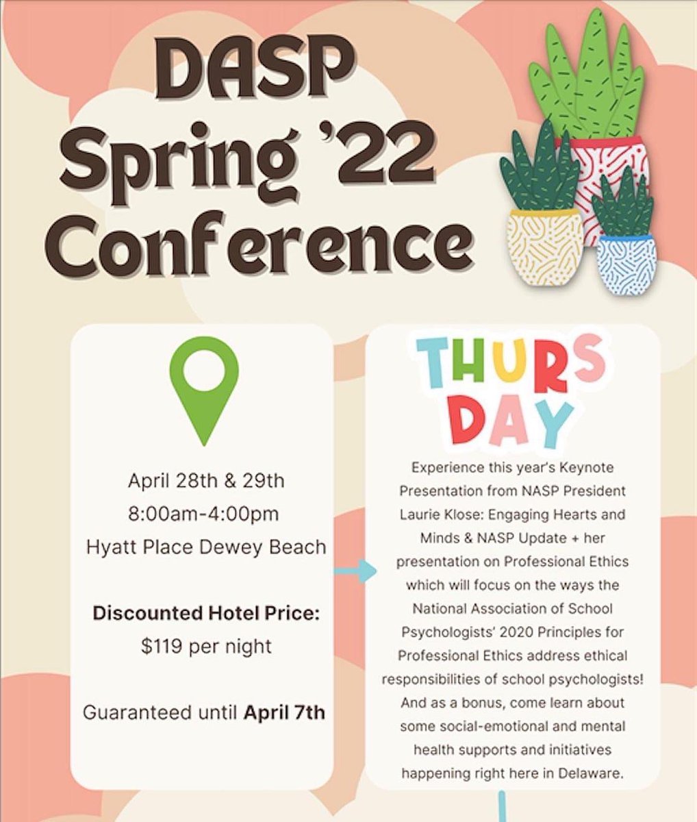 dasponline's tweet photo. There is still time to register for our annual conference. Could there be a better location for some professional development than at the beach?!? 😎

Link in bio! ⬆️ https://t.co/WK5yzlAKoT
