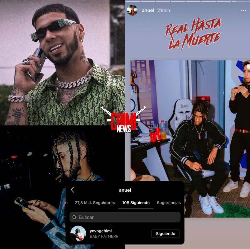 Chimi_News's tweet photo. @Anuel_2bleA anda bien activo con el brother @yovngchimi_  últimamente se le ha visto compartiendo el contenido de Chimi y hasta le dio follow 🙏🏼🩸 ¿Cuantos esperan esta colaboración de ambos? 👹 👀 #MoneyWayy #LDDLL #RHLM https://t.co/wdjJyzrIIr