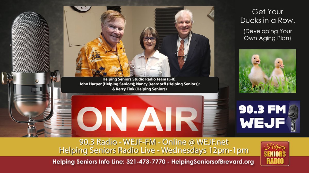 HelpingSenior's tweet photo. Getting Your Ducks in a Row | Helping Seniors Radio
https://t.co/Hj7mWRRVjt

Great insight into the work of @HelpingSenior - and the nonprofit's efforts to help Seniors develop their own Aging Plan ("Getting Your Ducks in a Row") https://t.co/bRpsADk0cV