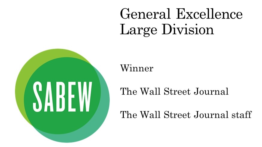 SABEW (@sabew) on Twitter photo In the general excellence category, large division, the winner is <a href="/WSJ/">The Wall Street Journal</a>. Congratulations to The Wall Street Journal staff!
#SABEWBIB In the general excellence category, large division, the winner is <a href="/WSJ/">The Wall Street Journal</a>. Congratulations to The Wall Street Journal staff!
#SABEWBIB