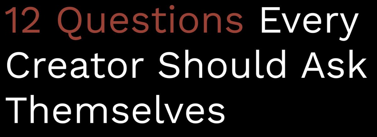 12 Powerful Questions To Ask Yourself If You're A Creator via Josh Spector [Shared] - My Word with Douglas E. Welch

bit.ly/3r9Cjso

#shared #creator #contentcreator #work #career #life #questions #Thinking