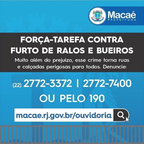 adjspmacae's tweet photo. FORÇA-TAREFA

Serviços Públicos, Procuradoria e Ordem Pública contra furto de ralos e bueiros https://t.co/pLqFGYnW9S