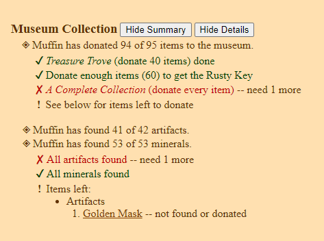 rebecadavid's tweet photo. the ONLY item I haven't donated to the museum is the Golden Mask but unfortunately the only way to get it is by earning @UnsurpassableZ's approval 😔 https://t.co/wUprVmc9aU