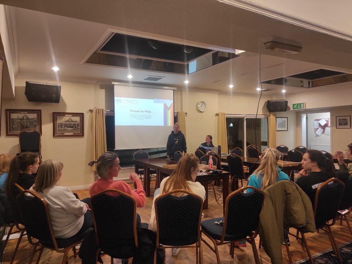 TheNorthernHC's tweet photo. A big Thankyou to @LParkinison &amp; @CharlotteDunha for organising a great LGBTQ+ awareness raising workshop @NorthernHockeyC @Northern_Club tonight. Another great input to help our club be a welcoming, inclusive &amp; safe place to enjoy sport &amp; socialising! @stonewalluk @PrideSportsUK https://t.co/YelAjJnN2J