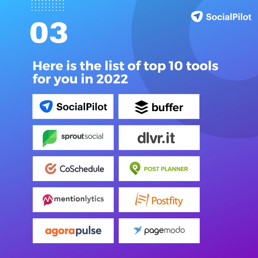 socialpilot_co's tweet image. Have Facebook pages in your social media checklist?😁📜
Manage it like a pro with these super-efficient tools. 🤭🛠️
✨ bit.ly/3Jmbsjb ✨

#FacebookTools #PublishingTools #SchedulingTools