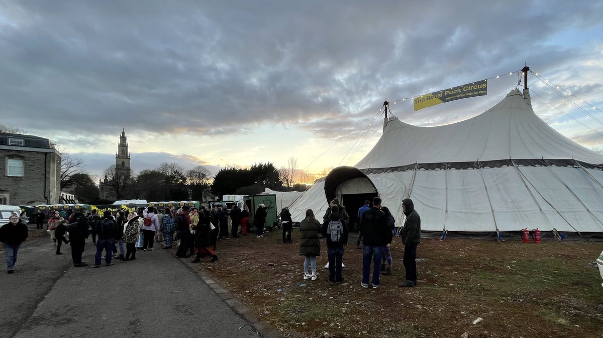 beardedjourno's tweet photo. Get down to @revelpucks circus shows in St Paul’s if you can. So much fun, skill and exuberance in the big top off Dove Lane. A great use of otherwise empty land. https://t.co/wGqoDgnh4n