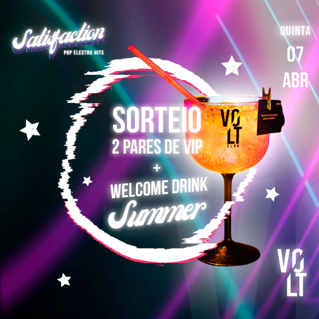 Quer concorrer ao SORTEIO
de DOIS PARES DE ENTRADAS VIP + 1 WELCOME DRINK para os dois sorteados? 

Para concorrer baata: 
▪️dar RT nesta publicação 
▪️Seguir o <a href="/voltclubcwb/">Volt Club CWB</a> 

Resultado sai hoje as 21:00. Boa sorte ⚡ 

Até mais tarde🥰