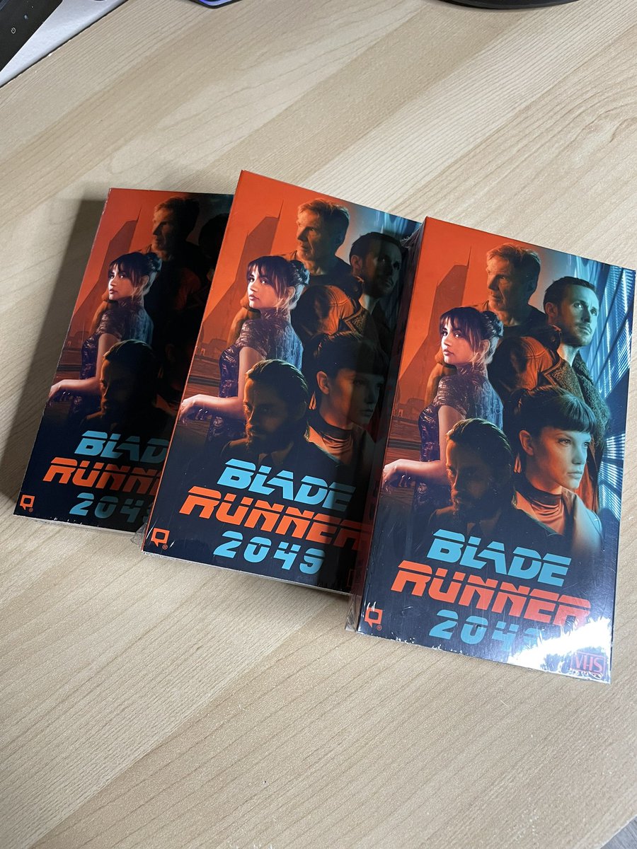 tylerstapes's tweet photo. Look at these beautiful VHS orders going out today 😩😩 adding the shrink wrap is a good touch 👌🏼 #BladeRunner2049 #VHS #customVHS https://t.co/avZlrqph2G