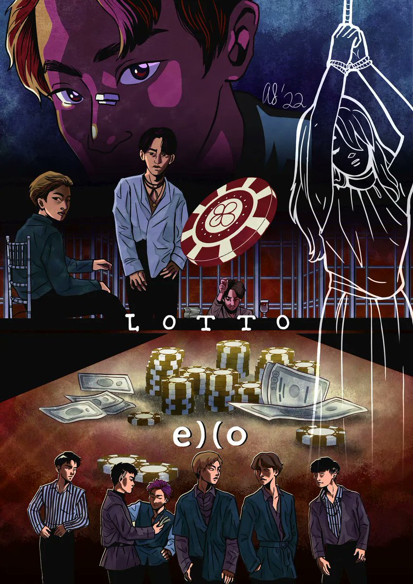 HBD EXO 💖 to celebrate, I'm sharing my full piece for <a href="/exoplanetzine/">Exo Planet</a>, based on Lotto Era! I became a fan shortly after Ex'Act~ so so so proud of all the boys and looking forward to the next 10 years 😊 
#exoplanetzine 
#10YearsWithEXO 
#EXOWeAreOneDecade 
<a href="/weareoneEXO/">EXO</a>