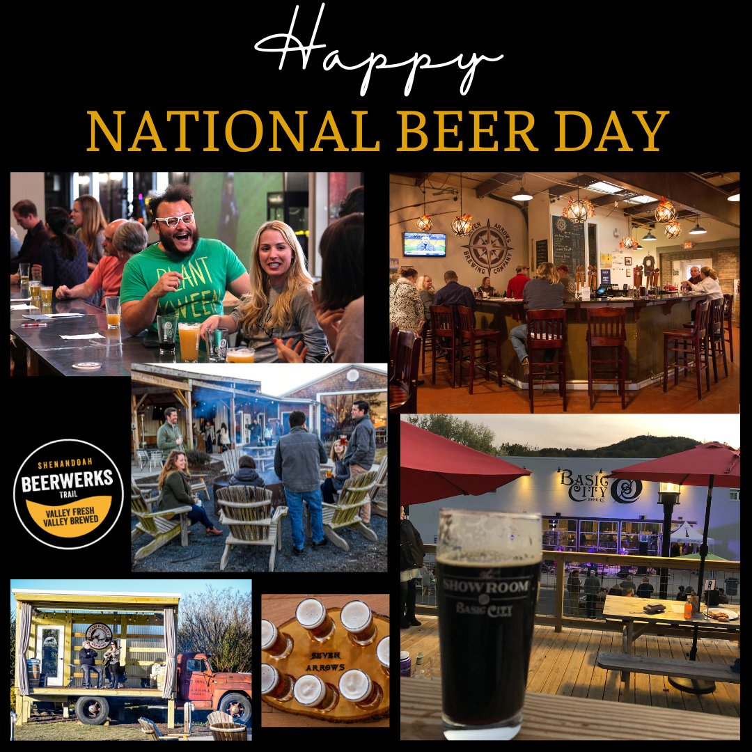 Happy #NationalBeerDay! There's much to celebrate along the <a href="/beerwerkstrail/">ShenandoahBeerwerks</a>, and Waynesboro is a great place to grab three stamps on your Beerwerks passport. #LoveWaynesboro #CraftBeer
