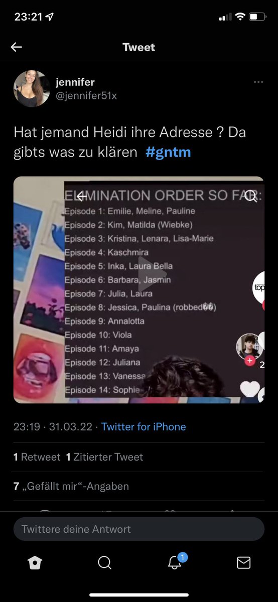 minilaki's tweet photo. Hab letzte Woche ziemlich oft dieses Bild gesehen .. ist da vielleicht doch was wahres dran? :x :c @jennifer51x #GNTM https://t.co/oCqzU5vJF3