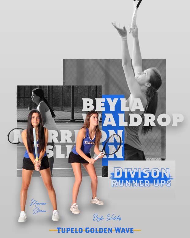 Beyla Waldrop and Morrison Sliman are advancing to the State Championship Tournament in Women’s Doubles. #GoWave