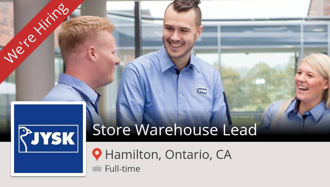 JYSK Canada Careers on Twitter "Apply now to work for JYSKCanada as Store Warehouse Lead! (