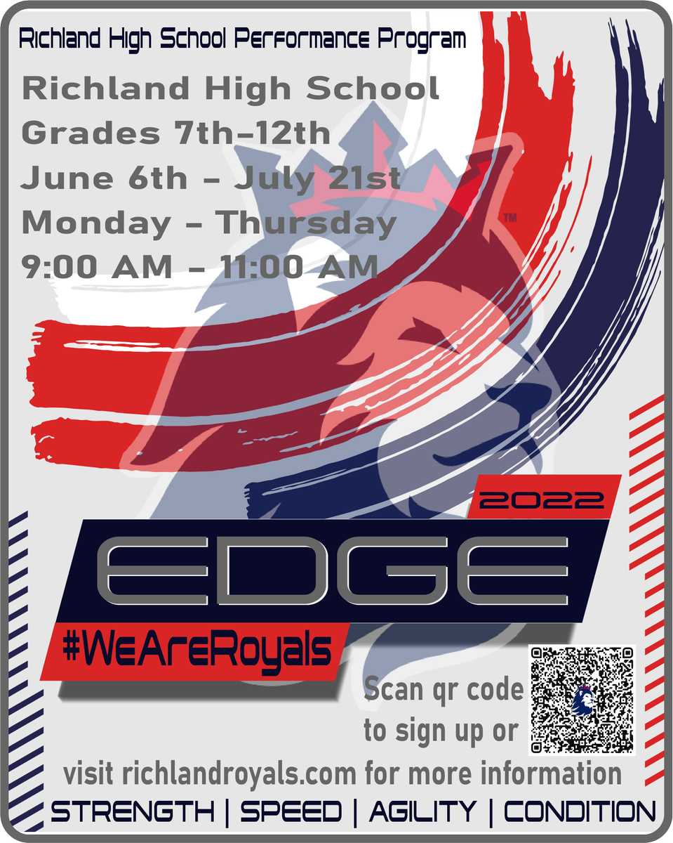 Royals_FB's tweet photo. ๐จStrength | Speed | Agility | Condition๐จ
The RHS Summer Performance Camp is a go!!! EDGE 2022 starts 06/06. #WeAreRoyals
Sign up: https://t.co/Jz9B68ARyK
Complete camp details, schedule & camp requirements @ https://t.co/xSK3HP5EWv https://t.co/jn2CJgIQmJ