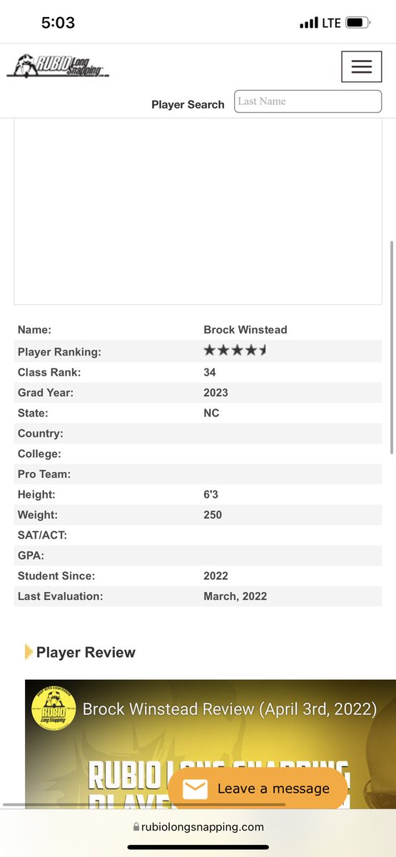 I am nothing without Jesus. Blessed to be a 4.5⭐️ Long Snapper! All glory to God 🙏 <a href="/TheChrisRubio/">Rubio Long Snapping®</a> <a href="/LeesvilleFB/">Pride Football</a> <a href="/coachdaoust/">Tim Daoust</a> <a href="/CoachTBurns/">Tanner Burns</a> <a href="/ericponio/">Eric Ponio</a> <a href="/CoachLanePowell/">Lane Powell</a> <a href="/MCthedc/">Meade Clendaniel</a>