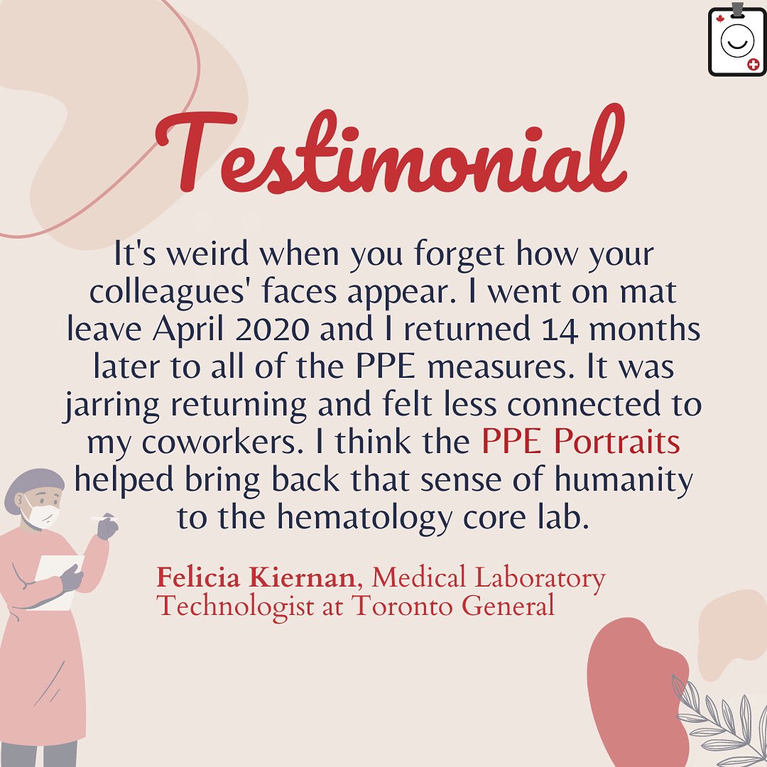 ppe_canada's tweet photo. Felicia, we are so glad you were able to connect better through your portrait!

Interested in receiving a portrait yourself? Check out https://t.co/Vy8JEDzlhM for more information!

#ppeportraitscanada #ppeportraits #healthcareworkers #frontlineworkers #ppe #healthcare https://t.co/paBP2Ryd7v